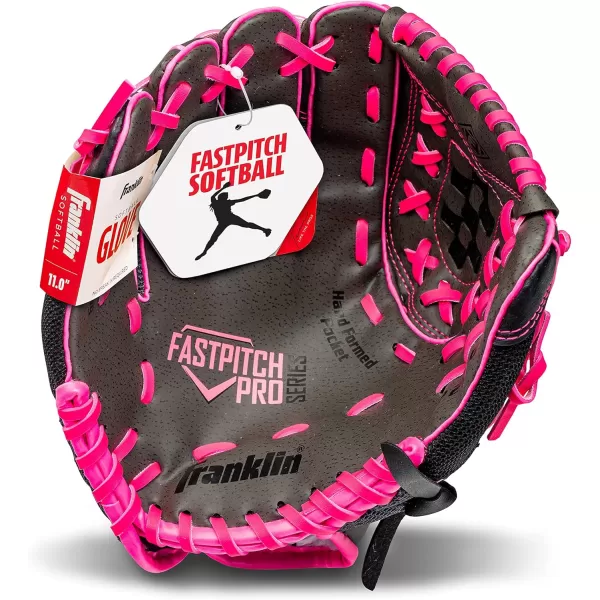 Franklin Sports Girls Softball Glove  Womens Windmill Fastpitch  Slowpitch Softball GlovePink