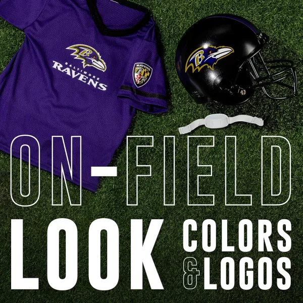 Franklin Sports NFL Kids Helmet  Jersey Sets  Youth NFL Team Uniform Sets  Costume Set  Helmet Jersey  ChinstrapMediumBaltimore Ravens