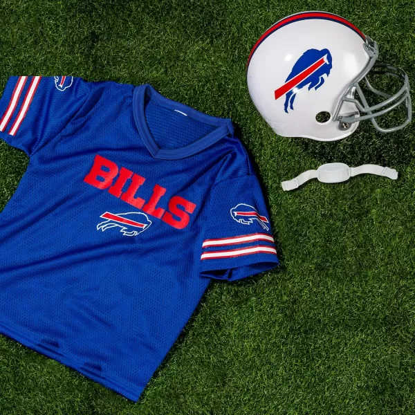 Franklin Sports NFL Kids Helmet  Jersey Sets  Youth NFL Team Uniform Sets  Costume Set  Helmet Jersey  ChinstrapMediumBuffalo Bills