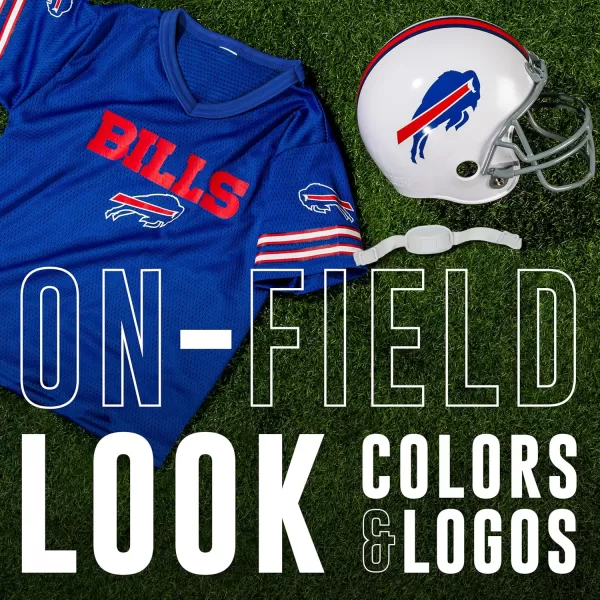 Franklin Sports NFL Kids Helmet  Jersey Sets  Youth NFL Team Uniform Sets  Costume Set  Helmet Jersey  ChinstrapMediumBuffalo Bills