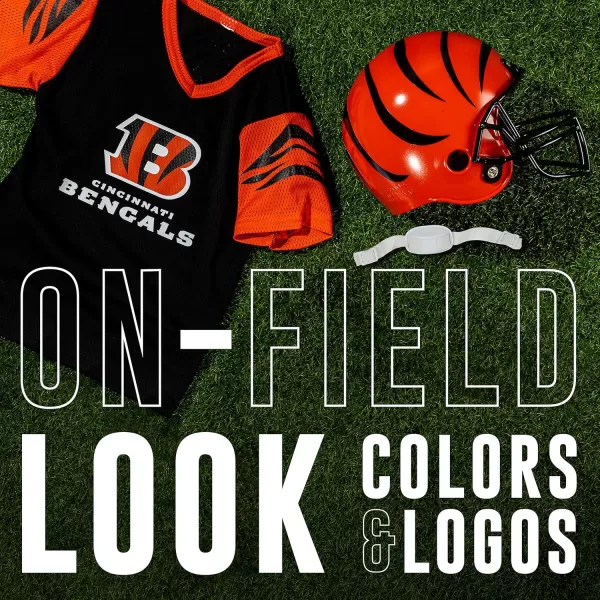 Franklin Sports NFL Kids Helmet  Jersey Sets  Youth NFL Team Uniform Sets  Costume Set  Helmet Jersey  ChinstrapMediumCincinnati Bengals