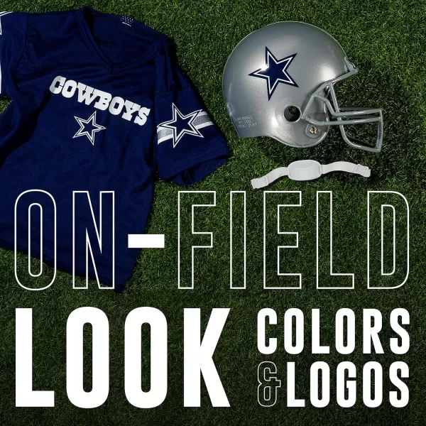 Franklin Sports NFL Kids Helmet  Jersey Sets  Youth NFL Team Uniform Sets  Costume Set  Helmet Jersey  ChinstrapMediumDallas Cowboys