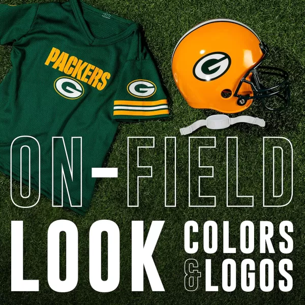 Franklin Sports NFL Kids Helmet  Jersey Sets  Youth NFL Team Uniform Sets  Costume Set  Helmet Jersey  ChinstrapMediumGreen Bay Packers