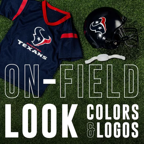 Franklin Sports NFL Kids Helmet  Jersey Sets  Youth NFL Team Uniform Sets  Costume Set  Helmet Jersey  ChinstrapMediumHouston Texans