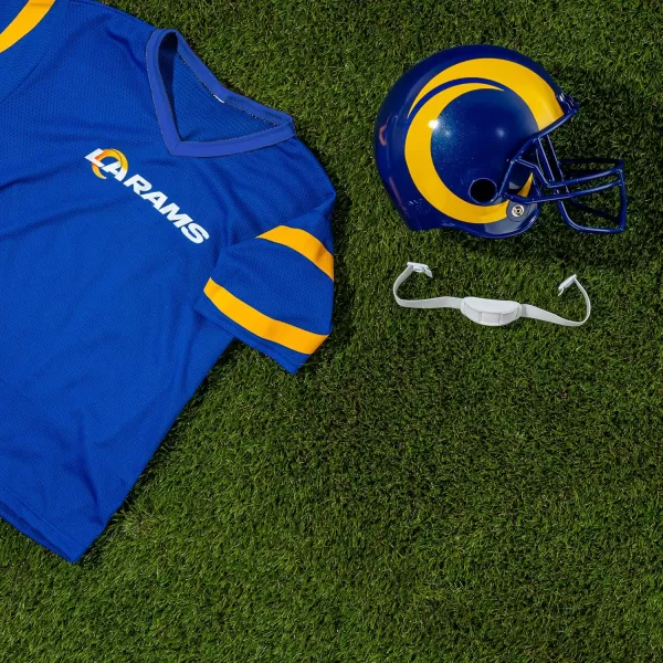 Franklin Sports NFL Kids Helmet  Jersey Sets  Youth NFL Team Uniform Sets  Costume Set  Helmet Jersey  ChinstrapMediumLos Angeles Rams