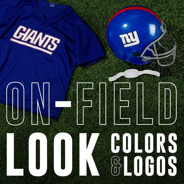 Franklin Sports NFL Kids Helmet  Jersey Sets  Youth NFL Team Uniform Sets  Costume Set  Helmet Jersey  ChinstrapMediumNew York Giants