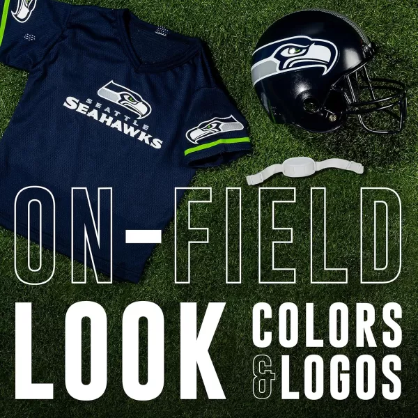 Franklin Sports NFL Kids Helmet  Jersey Sets  Youth NFL Team Uniform Sets  Costume Set  Helmet Jersey  ChinstrapMediumSeattle Seahawks