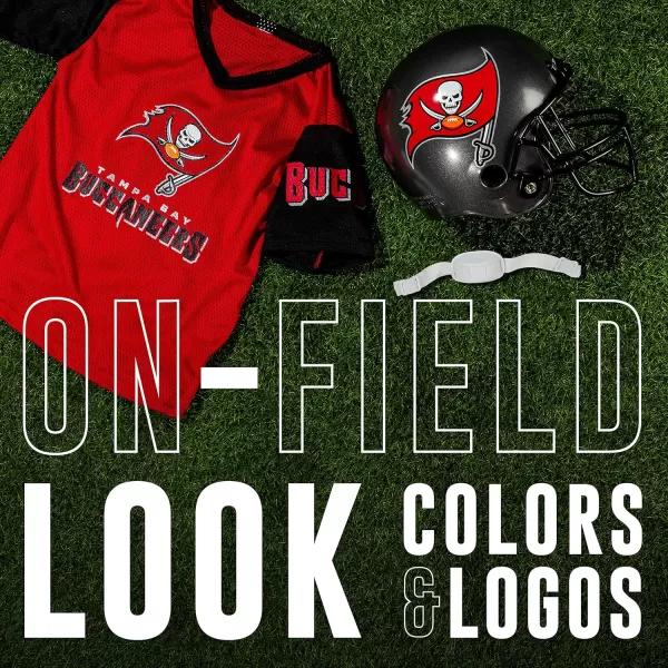 Franklin Sports NFL Kids Helmet  Jersey Sets  Youth NFL Team Uniform Sets  Costume Set  Helmet Jersey  ChinstrapMediumTampa Bay Buccaneers