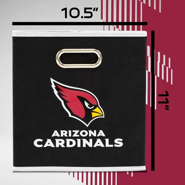 Franklin Sports NFL Storage Bins  Collapsible Cube Container  Storage Basket  NFL Office Bedroom  Living Room Dcor  11quotx11quotArizona Cardinals