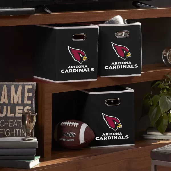 Franklin Sports NFL Storage Bins  Collapsible Cube Container  Storage Basket  NFL Office Bedroom  Living Room Dcor  11quotx11quotArizona Cardinals