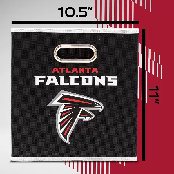 Franklin Sports NFL Storage Bins  Collapsible Cube Container  Storage Basket  NFL Office Bedroom  Living Room Dcor  11quotx11quotAtlanta Falcons