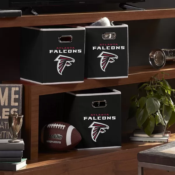 Franklin Sports NFL Storage Bins  Collapsible Cube Container  Storage Basket  NFL Office Bedroom  Living Room Dcor  11quotx11quotAtlanta Falcons
