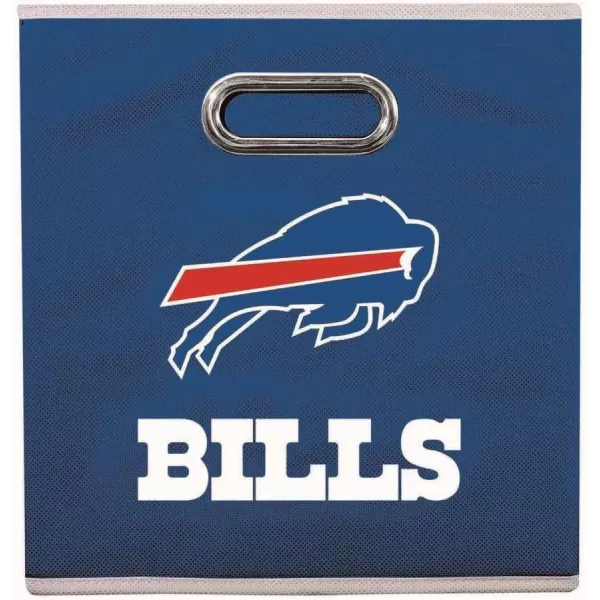 Franklin Sports NFL Storage Bins  Collapsible Cube Container  Storage Basket  NFL Office Bedroom  Living Room Dcor  11quotx11quotBuffalo Bills