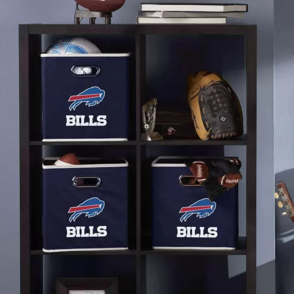Franklin Sports NFL Storage Bins  Collapsible Cube Container  Storage Basket  NFL Office Bedroom  Living Room Dcor  11quotx11quotBuffalo Bills