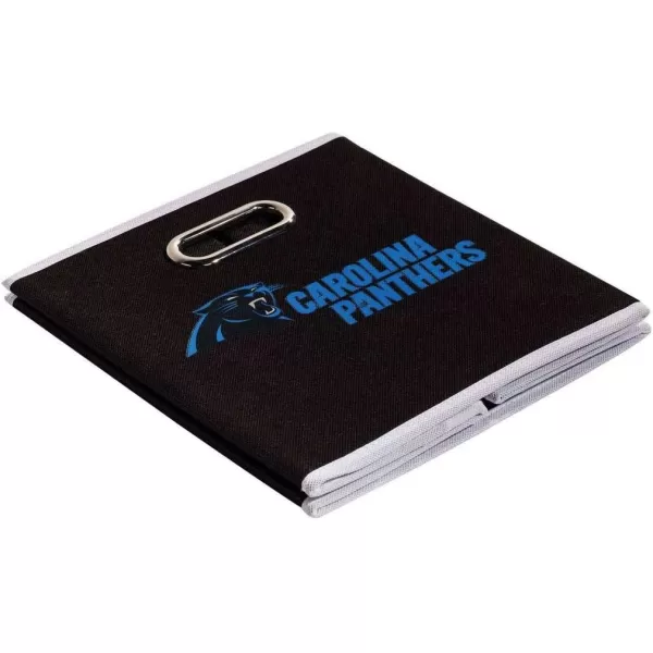 Franklin Sports NFL Storage Bins  Collapsible Cube Container  Storage Basket  NFL Office Bedroom  Living Room Dcor  11quotx11quotCarolina Panthers