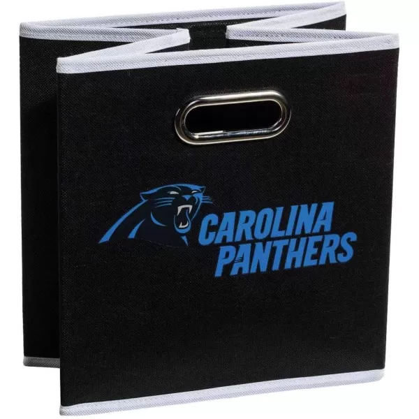 Franklin Sports NFL Storage Bins  Collapsible Cube Container  Storage Basket  NFL Office Bedroom  Living Room Dcor  11quotx11quotCarolina Panthers