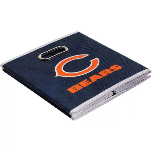 Franklin Sports NFL Storage Bins  Collapsible Cube Container  Storage Basket  NFL Office Bedroom  Living Room Dcor  11quotx11quotChicago Bears