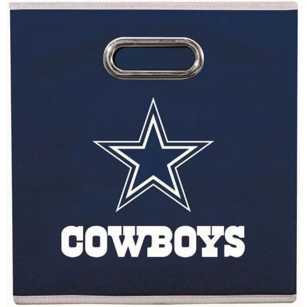 Franklin Sports NFL Storage Bins  Collapsible Cube Container  Storage Basket  NFL Office Bedroom  Living Room Dcor  11quotx11quotDallas Cowboys