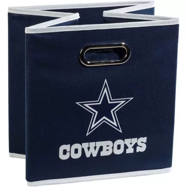 Franklin Sports NFL Storage Bins  Collapsible Cube Container  Storage Basket  NFL Office Bedroom  Living Room Dcor  11quotx11quotDallas Cowboys