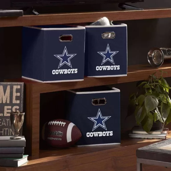 Franklin Sports NFL Storage Bins  Collapsible Cube Container  Storage Basket  NFL Office Bedroom  Living Room Dcor  11quotx11quotDallas Cowboys