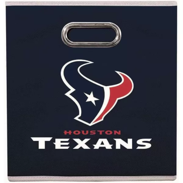 Franklin Sports NFL Storage Bins  Collapsible Cube Container  Storage Basket  NFL Office Bedroom  Living Room Dcor  11quotx11quotHouston Texans