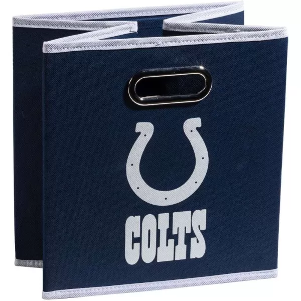 Franklin Sports NFL Storage Bins  Collapsible Cube Container  Storage Basket  NFL Office Bedroom  Living Room Dcor  11quotx11quotIndianapolis Colts