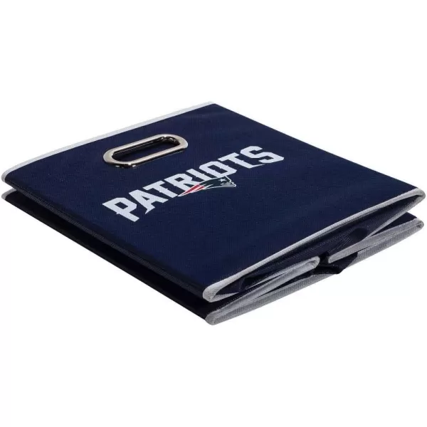 Franklin Sports NFL Storage Bins  Collapsible Cube Container  Storage Basket  NFL Office Bedroom  Living Room Dcor  11quotx11quotNew England Patriots