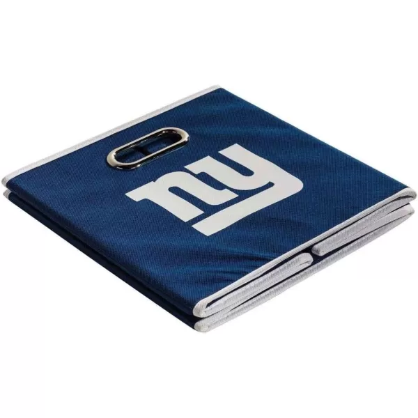 Franklin Sports NFL Storage Bins  Collapsible Cube Container  Storage Basket  NFL Office Bedroom  Living Room Dcor  11quotx11quotNew York Giants