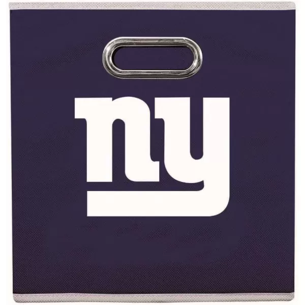 Franklin Sports NFL Storage Bins  Collapsible Cube Container  Storage Basket  NFL Office Bedroom  Living Room Dcor  11quotx11quotNew York Giants