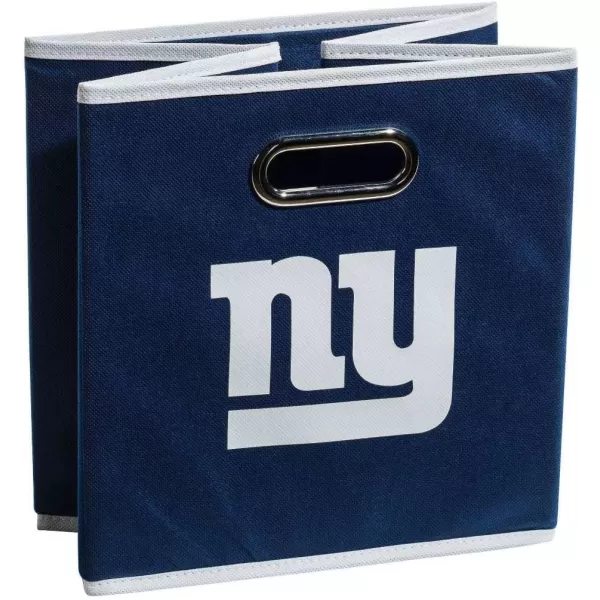 Franklin Sports NFL Storage Bins  Collapsible Cube Container  Storage Basket  NFL Office Bedroom  Living Room Dcor  11quotx11quotNew York Giants