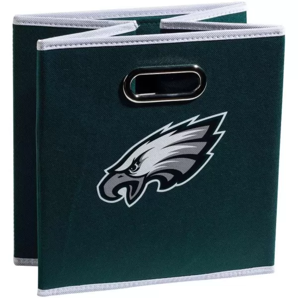 Franklin Sports NFL Storage Bins  Collapsible Cube Container  Storage Basket  NFL Office Bedroom  Living Room Dcor  11quotx11quotPhiladelphia Eagles