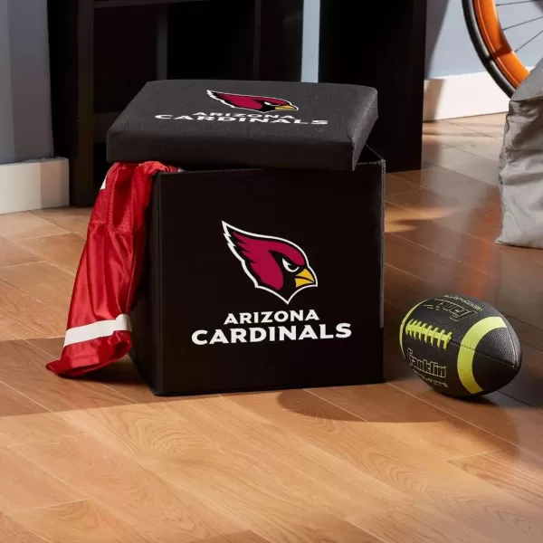 Franklin Sports NFL Storage Ottoman  Container  NFL Football Team Folding Organizer Bins  NFL Office Bedroom  Living Room Dcor  14quot x 14quotArizona Cardinals