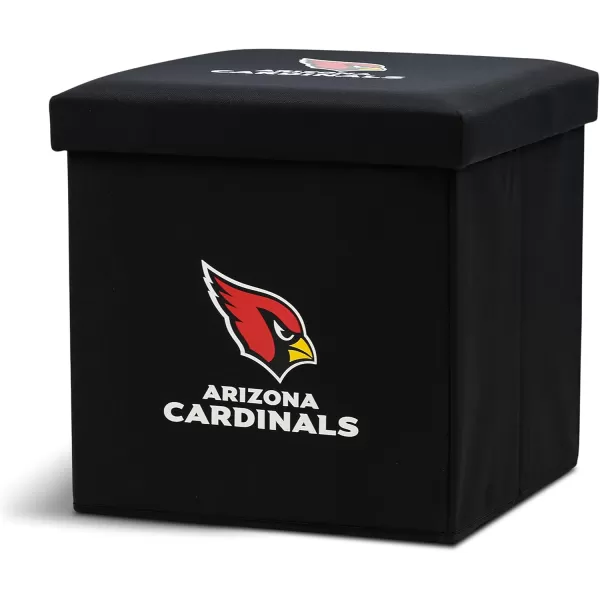 Franklin Sports NFL Storage Ottoman  Container  NFL Football Team Folding Organizer Bins  NFL Office Bedroom  Living Room Dcor  14quot x 14quotArizona Cardinals