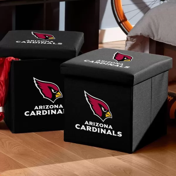 Franklin Sports NFL Storage Ottoman  Container  NFL Football Team Folding Organizer Bins  NFL Office Bedroom  Living Room Dcor  14quot x 14quotArizona Cardinals