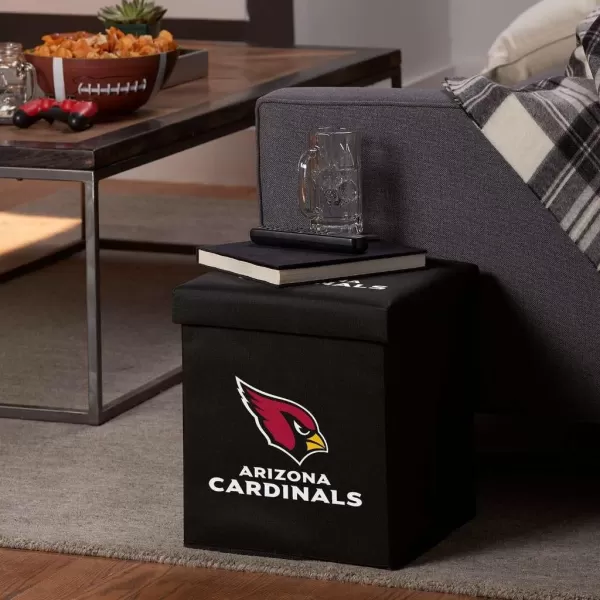Franklin Sports NFL Storage Ottoman  Container  NFL Football Team Folding Organizer Bins  NFL Office Bedroom  Living Room Dcor  14quot x 14quotArizona Cardinals