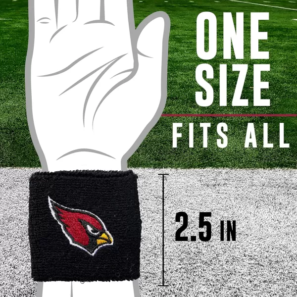 Franklin Sports NFL Team Wristbands  Youth NFL Team Logo Wristbands  Great for Costumes and Uniforms  Pair of WristbandsArizona Cardinals