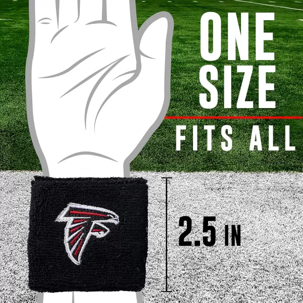 Franklin Sports NFL Team Wristbands  Youth NFL Team Logo Wristbands  Great for Costumes and Uniforms  Pair of WristbandsAtlanta Falcons
