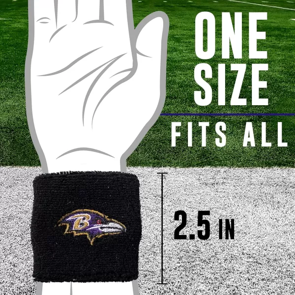 Franklin Sports NFL Team Wristbands  Youth NFL Team Logo Wristbands  Great for Costumes and Uniforms  Pair of WristbandsBaltimore Ravens