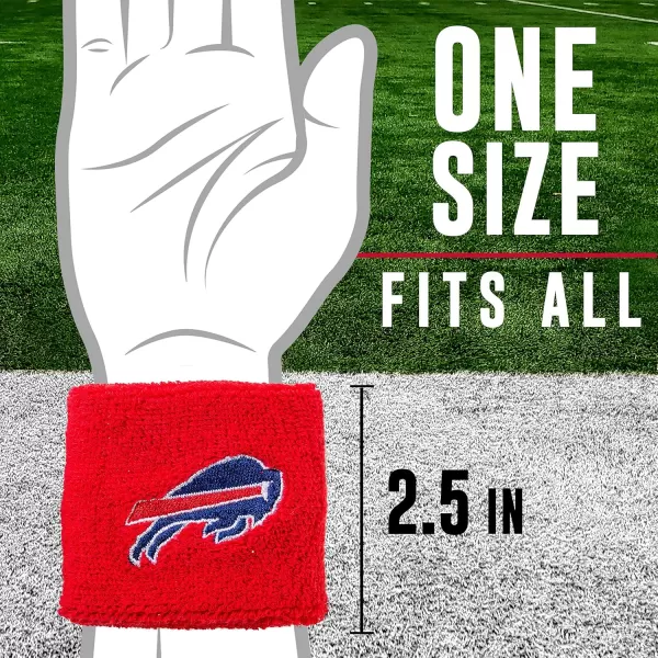 Franklin Sports NFL Team Wristbands  Youth NFL Team Logo Wristbands  Great for Costumes and Uniforms  Pair of WristbandsBuffalo Bills