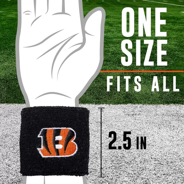 Franklin Sports NFL Team Wristbands  Youth NFL Team Logo Wristbands  Great for Costumes and Uniforms  Pair of WristbandsCincinnati Bengals