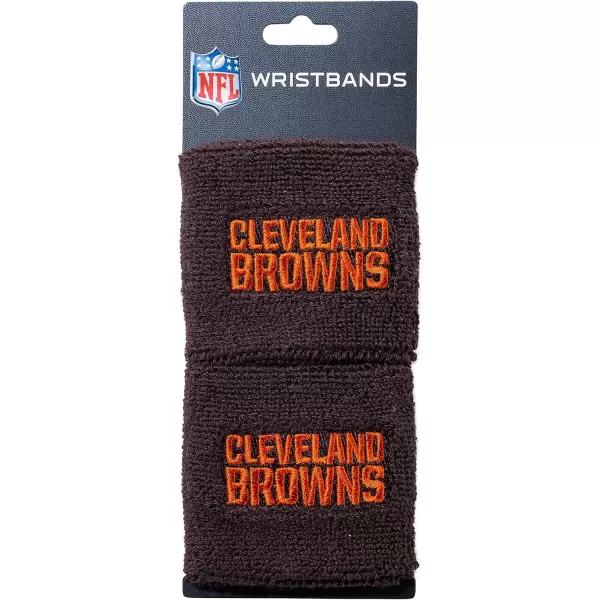 Franklin Sports NFL Team Wristbands  Youth NFL Team Logo Wristbands  Great for Costumes and Uniforms  Pair of WristbandsCleveland Browns