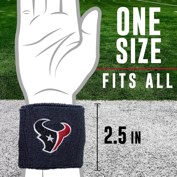 Franklin Sports NFL Team Wristbands  Youth NFL Team Logo Wristbands  Great for Costumes and Uniforms  Pair of WristbandsHouston Texans