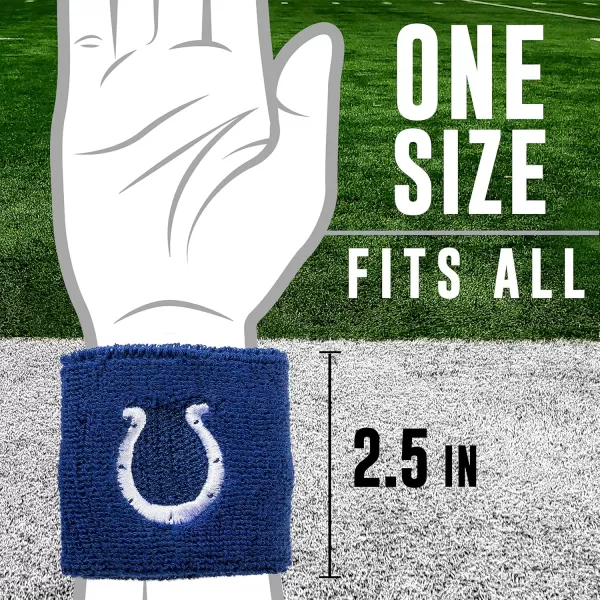 Franklin Sports NFL Team Wristbands  Youth NFL Team Logo Wristbands  Great for Costumes and Uniforms  Pair of WristbandsIndianapolis Colts
