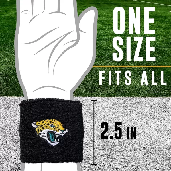 Franklin Sports NFL Team Wristbands  Youth NFL Team Logo Wristbands  Great for Costumes and Uniforms  Pair of WristbandsJacksonville Jaguars