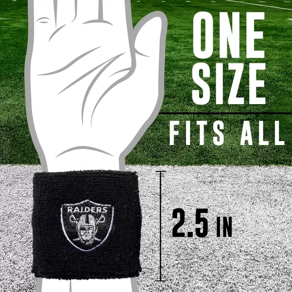 Franklin Sports NFL Team Wristbands  Youth NFL Team Logo Wristbands  Great for Costumes and Uniforms  Pair of WristbandsLas Vegas Raiders