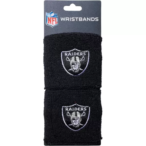 Franklin Sports NFL Team Wristbands  Youth NFL Team Logo Wristbands  Great for Costumes and Uniforms  Pair of WristbandsLas Vegas Raiders