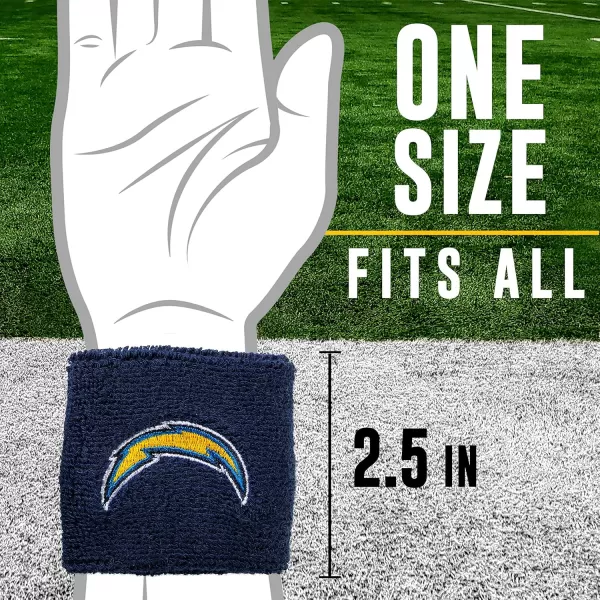 Franklin Sports NFL Team Wristbands  Youth NFL Team Logo Wristbands  Great for Costumes and Uniforms  Pair of WristbandsLos Angeles Chargers