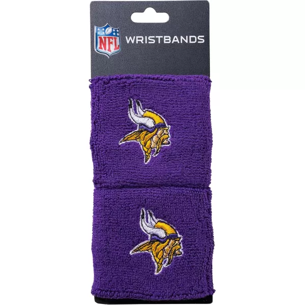 Franklin Sports NFL Team Wristbands  Youth NFL Team Logo Wristbands  Great for Costumes and Uniforms  Pair of WristbandsMinnesota Vikings