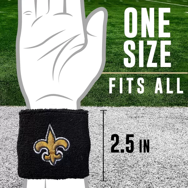 Franklin Sports NFL Team Wristbands  Youth NFL Team Logo Wristbands  Great for Costumes and Uniforms  Pair of WristbandsNew Orleans Saints