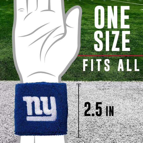 Franklin Sports NFL Team Wristbands  Youth NFL Team Logo Wristbands  Great for Costumes and Uniforms  Pair of WristbandsNew York Giants